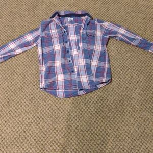 Old navy red white and blue flannel